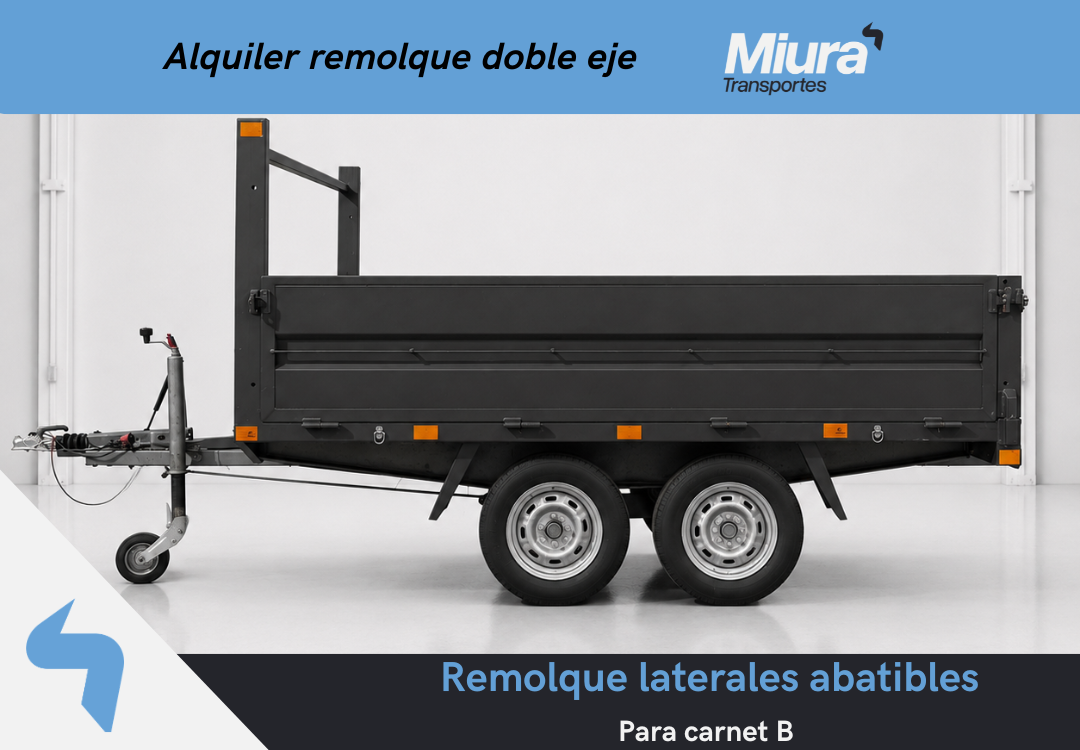 Remolque doble eje 3 metros / CARNET B