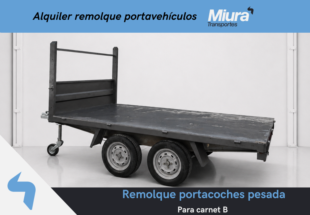Remolques plataforma 3 metros doble eje / CARNET B