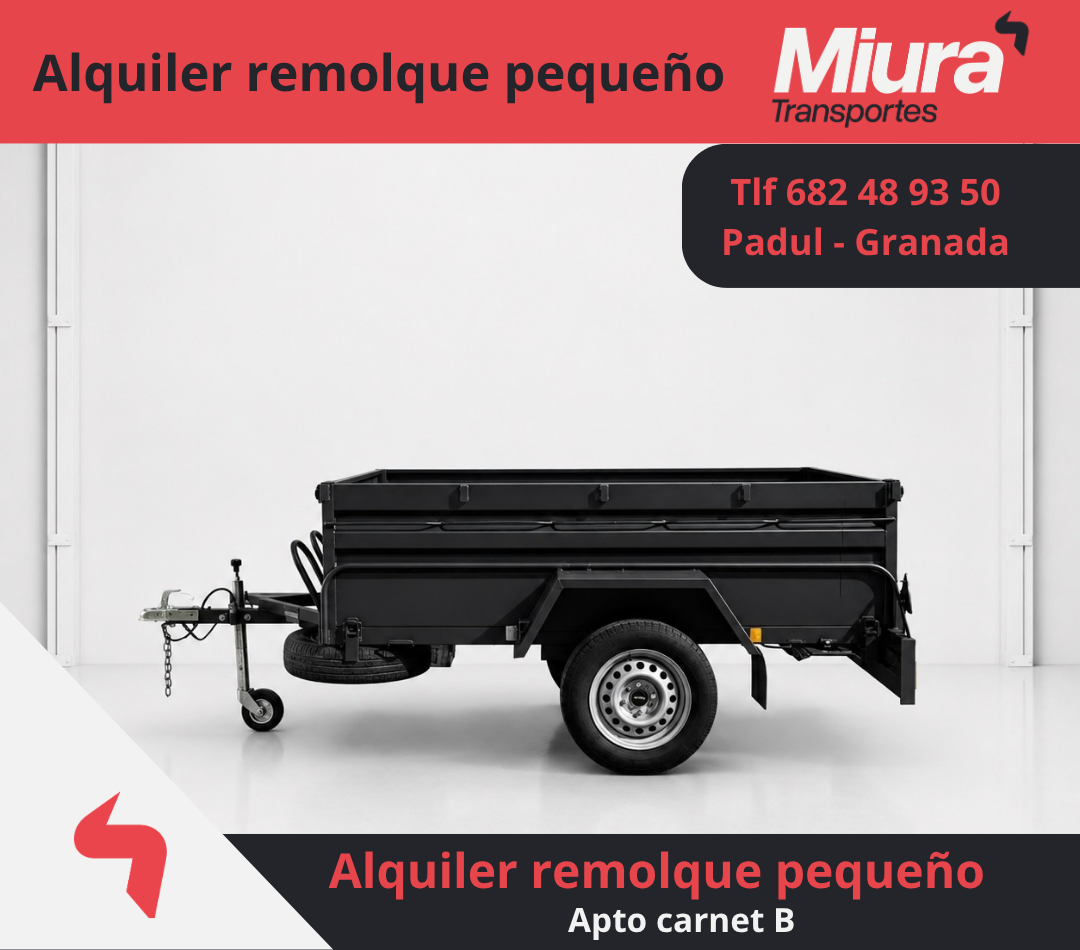 Remolque pequeño 2 metros largo / CARNET B