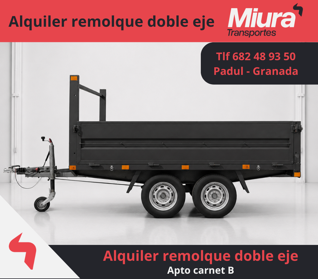 Remolque doble eje 3 metros / CARNET B